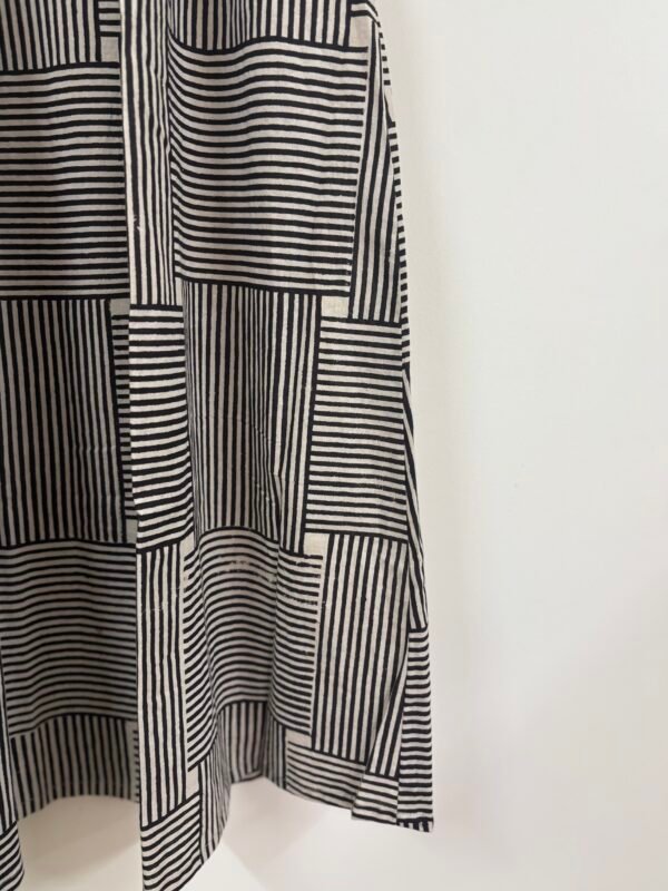 Black-White Handblock Printed Dress