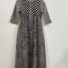 Black-White Handblock Printed Dress