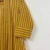 Yellow - Brown Striped Handblock Printed Dress