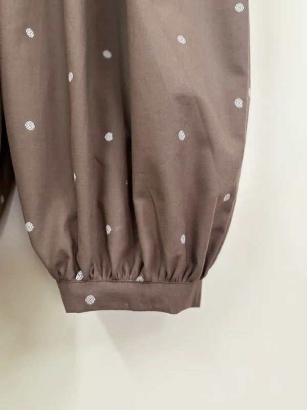 Brown - Yellow Pleated Jumpsuit