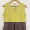 Brown - Yellow Pleated Jumpsuit