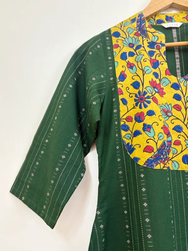 Green - Kalamkari Yoke Co-ord Set