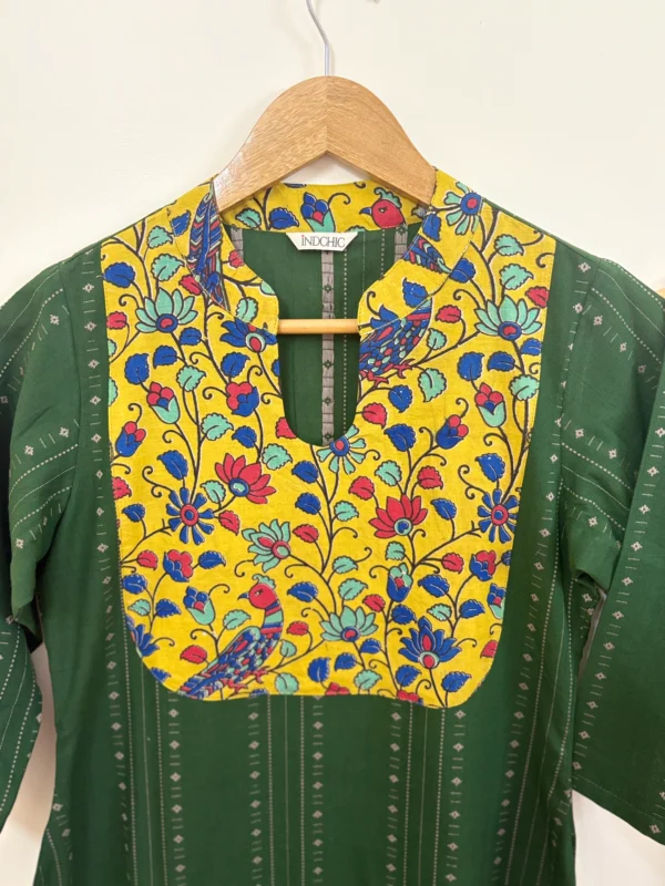 Green - Kalamkari Yoke Co-ord Set