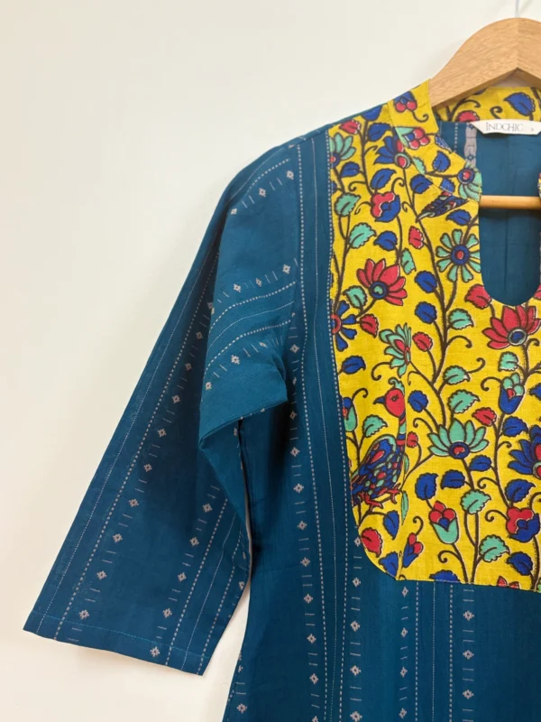 Indigo Blue - Kalamkari Yoke Co-ord Set