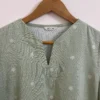Sea Green Heart Woven Kurta Set