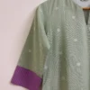 Sea Green Heart Woven Kurta Set