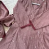 Mauve-Brown Mul Chanderi Set