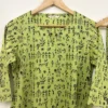 Green Handblock Print Stick Figure Co-ord Set
