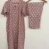 Beige Handlock Print Co-ord Set