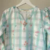 Pastel Green Floral Checks Kurta Set