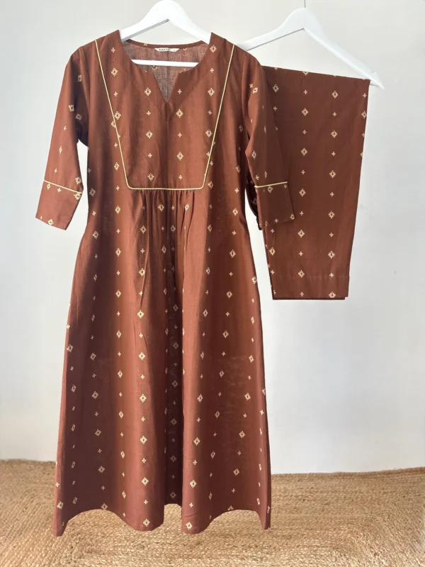 Coffee Brown Woven Co-ord Set