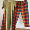 Cardamom Green - Madras Checks Kurta Set