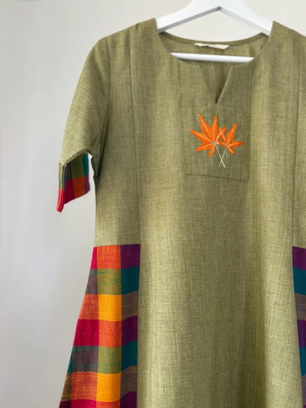 Cardamom Green - Madras Checks Kurta Set