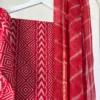 Red Handblock Printed Set - Kota doriya dupatta