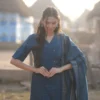 Indigo Blue Lurex Set