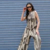 Grey - Off White Jumpsuit