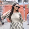 Grey - Off White Kurta Set