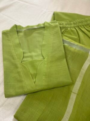 IMG_4743 Lime Green Linen Cotton Set
