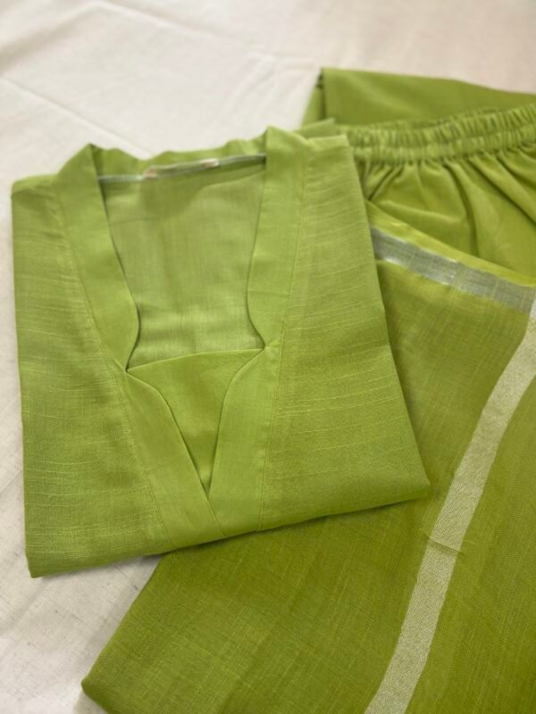 Lime Green Linen Cotton Set