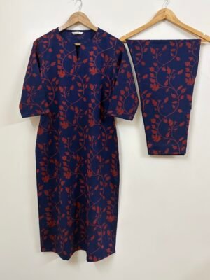 Handblock Printed Blue Co-ord Set