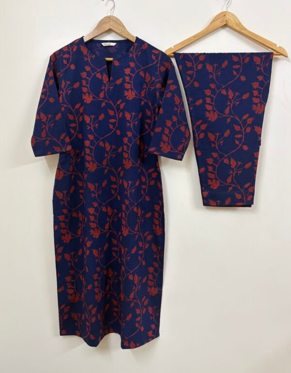 Handblock Printed Blue Co-ord Set