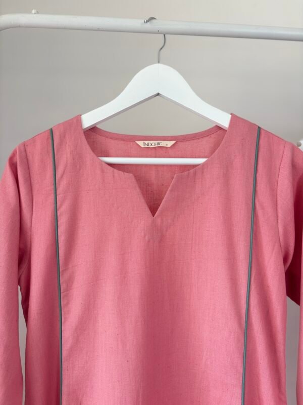Blush Pink Kota Dupatta Set