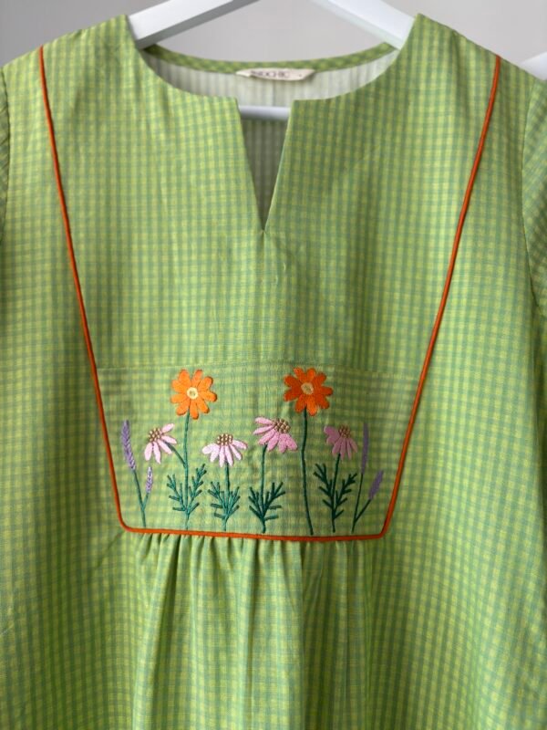 Green Floral Embroidered Co-ord Set
