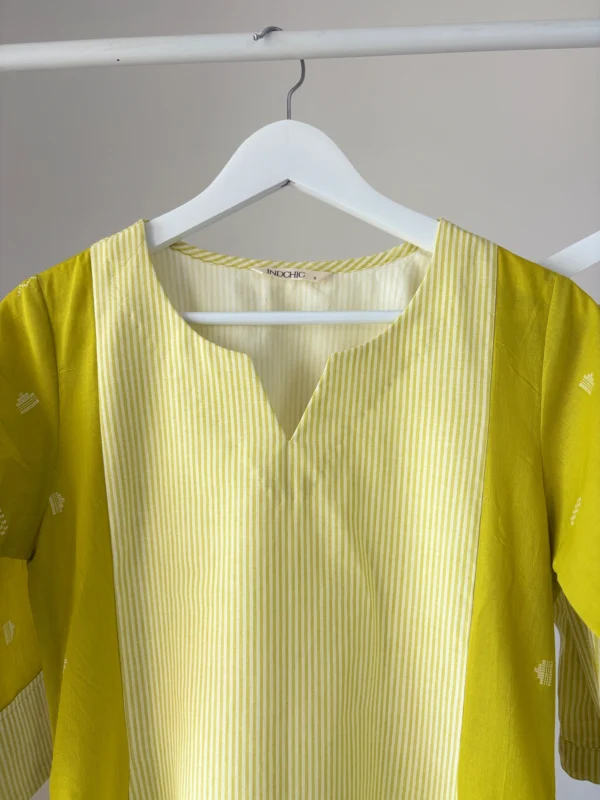 Neon Stripes Panel Kurta Set