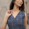 Linen-cotton Jumpsuit - Denim like blue