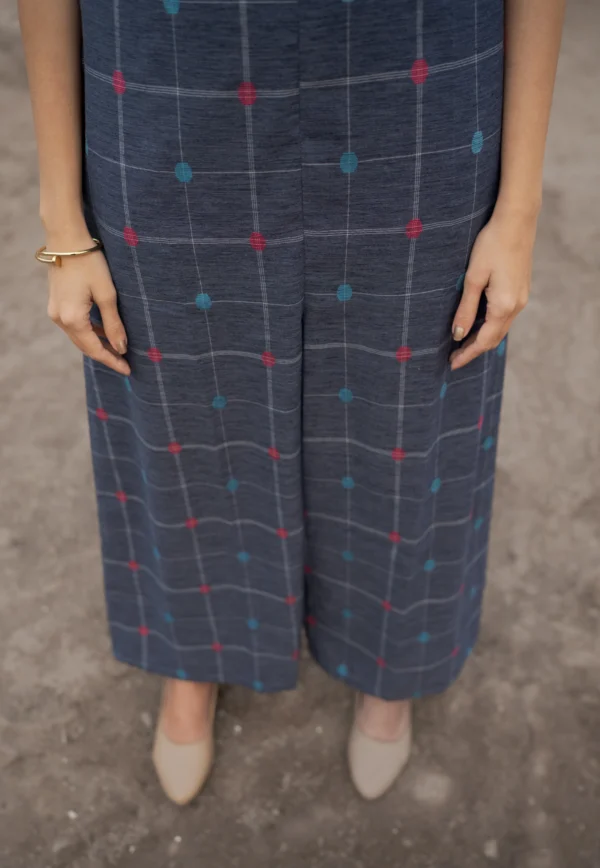 Linen-cotton Jumpsuit - Denim like blue