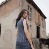 Linen-cotton Jumpsuit - Denim like blue