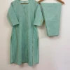 Sea Green Lurex Kurta Set