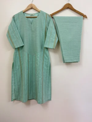 Sea Green Lurex Kurta Set