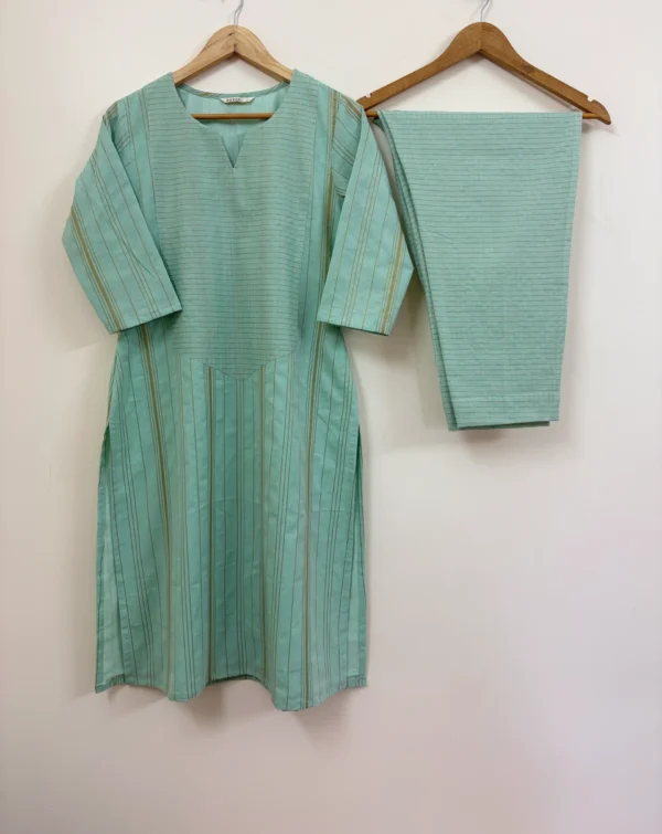 Sea Green Lurex Kurta Set