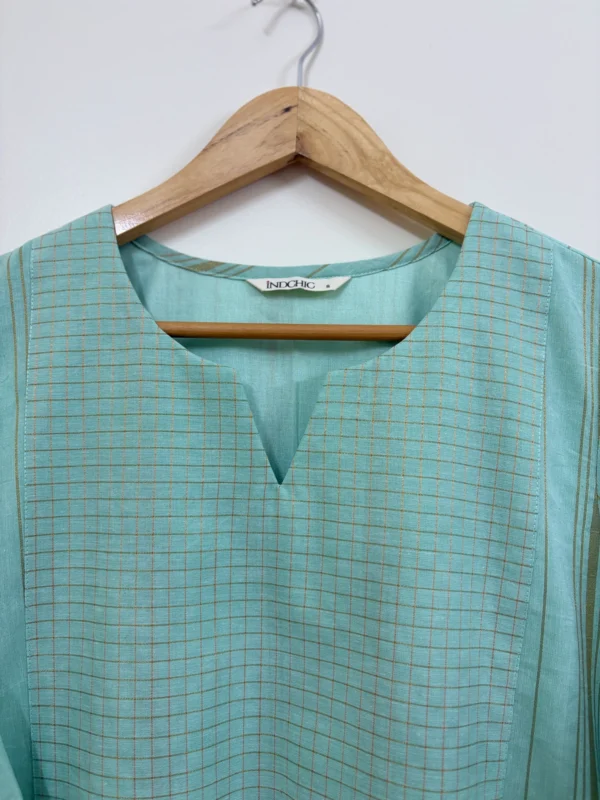 Sea Green Lurex Kurta Set