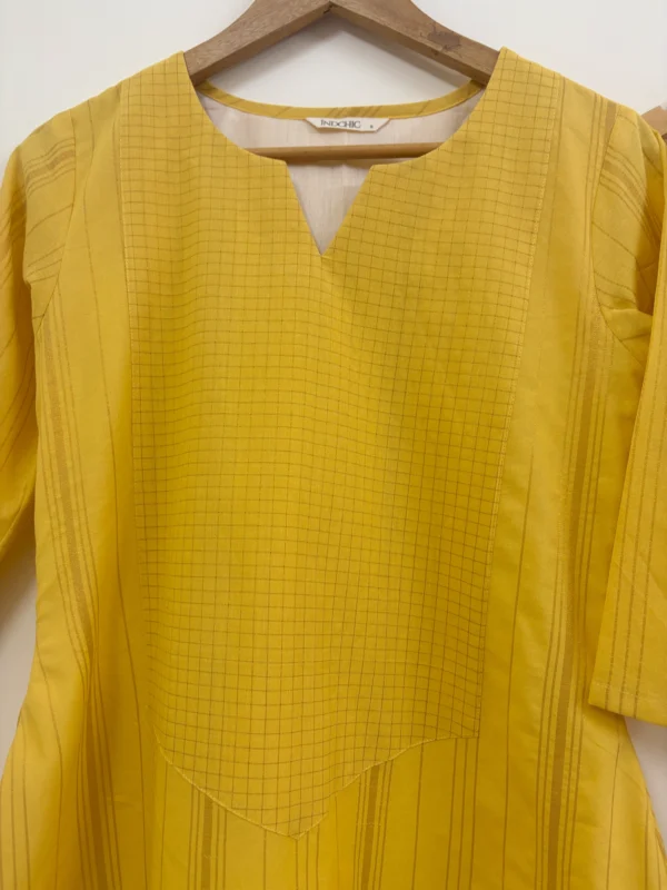 Yellow Lurex Kurta Set