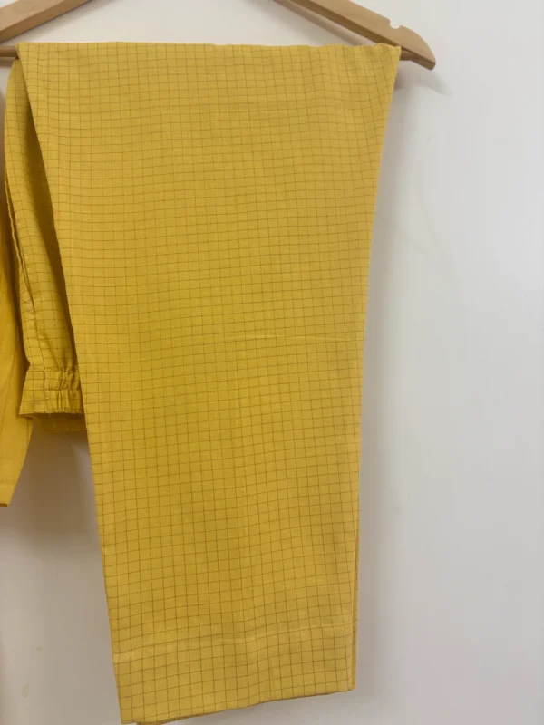 Yellow Lurex Kurta Set