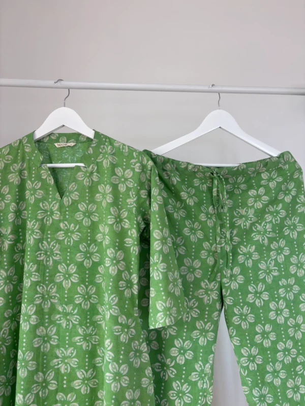 Lime Green HandBlock Printed Co-ord Set