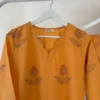 Mango Orange Handblock printed Suit Set