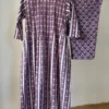 Violet Hand-block printed Kurta Set