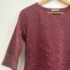 Berry Wine Striped Kurta Set