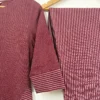 Berry Wine Striped Kurta Set