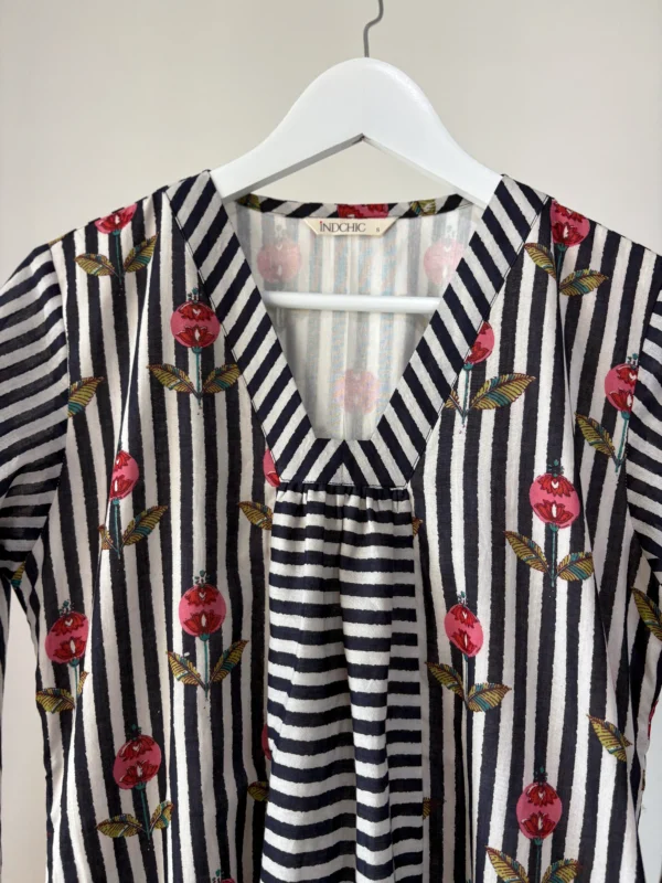 IMG_6327 BW Striped Handblock Printed Kurta Set