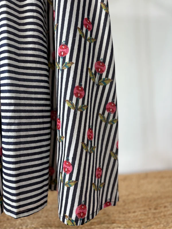 IMG_6329 BW Striped Handblock Printed Kurta Set