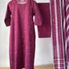Wine Kurta Set