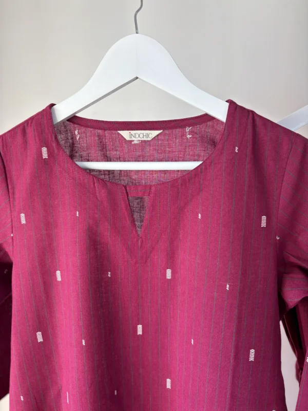 Wine Kurta Set