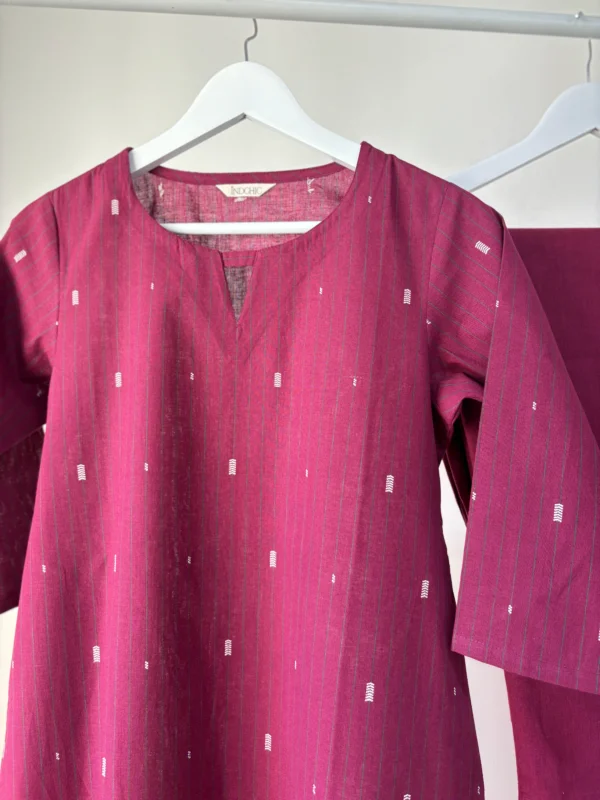 Wine Kurta Set