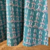 Blue hand-block printed set with Kota dupatta