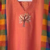 Double Shade Madras Checked Kurta Set