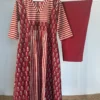 Brick Red Hand-Block Printed Kurta Set